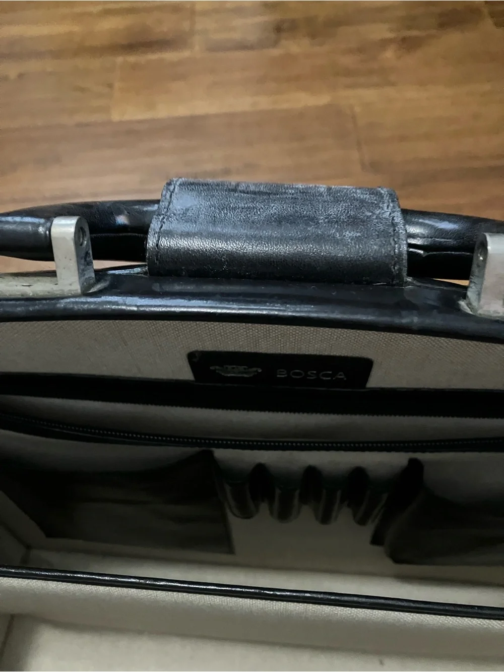 Classic Black Leather Briefcase - Men's Professional Work Bag